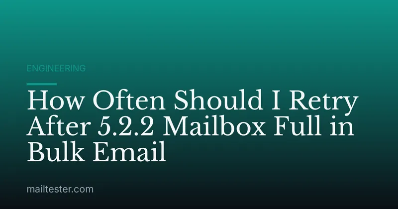 How Often Should I Retry After 5.2.2 Mailbox Full in Bulk Email