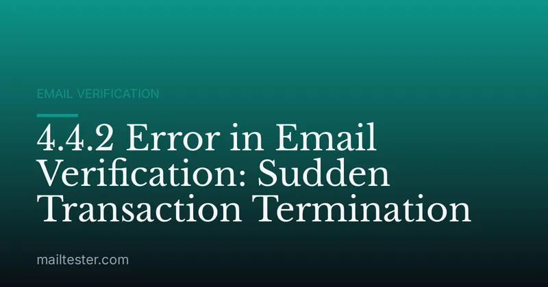 4.4.2 Error in Email Verification: Sudden Transaction Termination