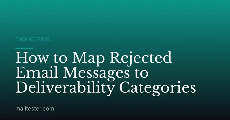 How to Map Rejected Email Messages to Deliverability Categories