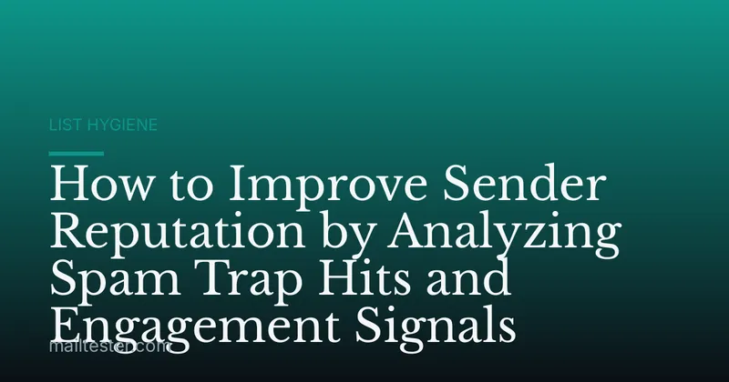 How to Improve Sender Reputation by Analyzing Spam Trap Hits and Engagement Signals
