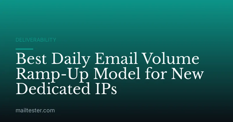 Best Daily Email Volume Ramp-Up Model for New Dedicated IPs
