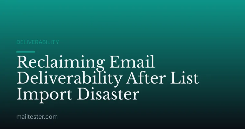 Reclaiming Email Deliverability After List Import Disaster