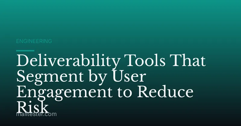 Deliverability Tools That Segment by User Engagement to Reduce Risk