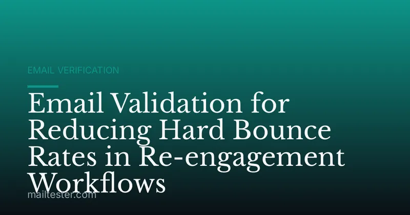 Email Validation for Reducing Hard Bounce Rates in Re-engagement Workflows