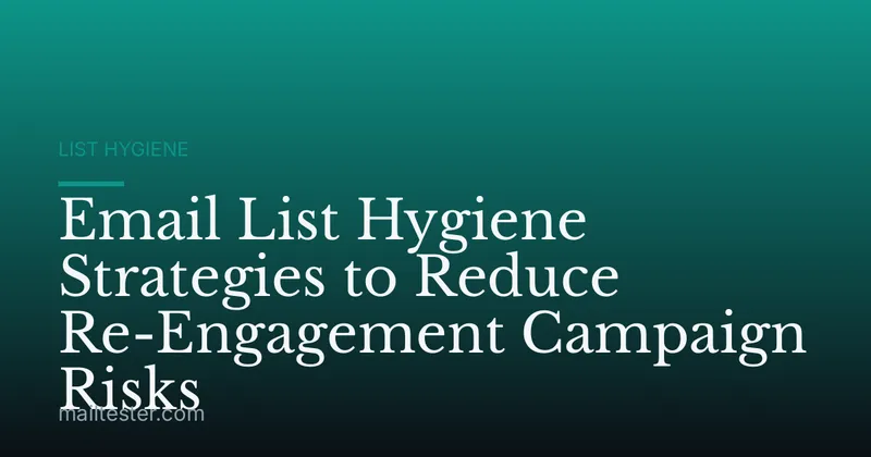 Email List Hygiene Strategies to Reduce Re-Engagement Campaign Risks