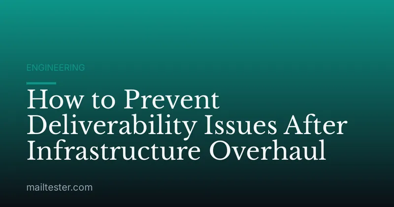 How to Prevent Deliverability Issues After Infrastructure Overhaul