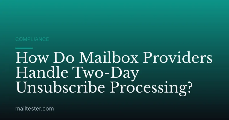 How Do Mailbox Providers Handle Two-Day Unsubscribe Processing?