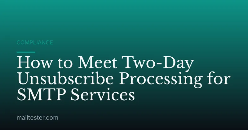 How to Meet Two-Day Unsubscribe Processing for SMTP Services