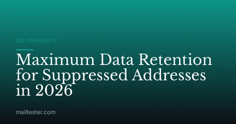 Maximum Data Retention for Suppressed Addresses in 2026