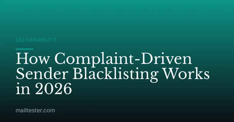 How Complaint-Driven Sender Blacklisting Works in 2026
