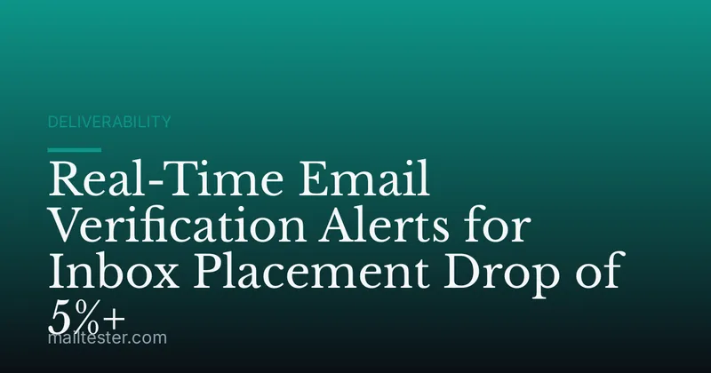 Real-Time Email Verification Alerts for Inbox Placement Drop of 5%+
