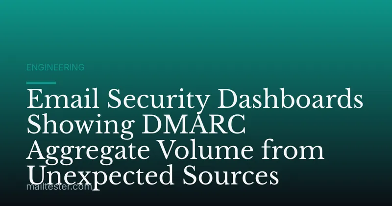 Email Security Dashboards Showing DMARC Aggregate Volume from Unexpected Sources