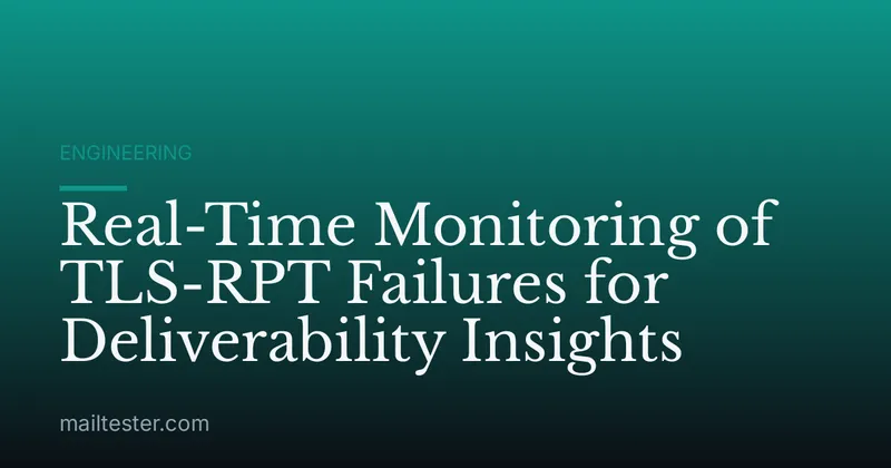 Real-Time Monitoring of TLS-RPT Failures for Deliverability Insights