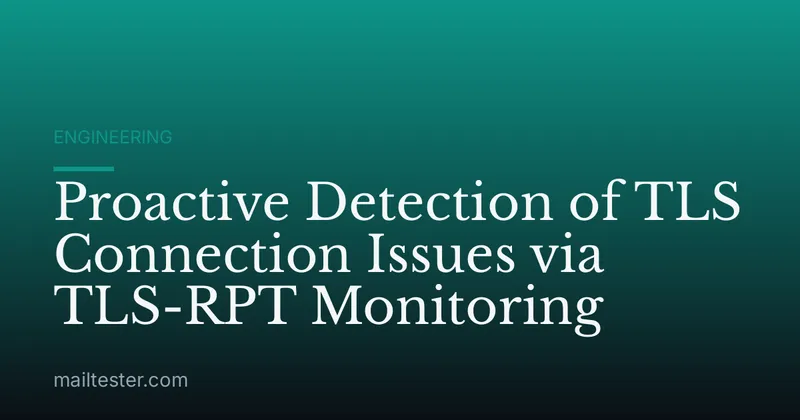 Proactive Detection of TLS Connection Issues via TLS-RPT Monitoring