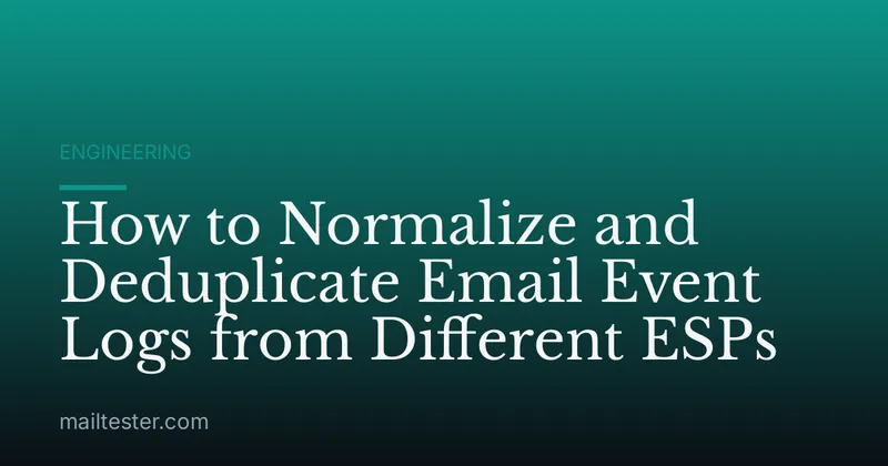 How to Normalize and Deduplicate Email Event Logs from Different ESPs