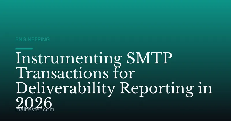 Instrumenting SMTP Transactions for Deliverability Reporting in 2026