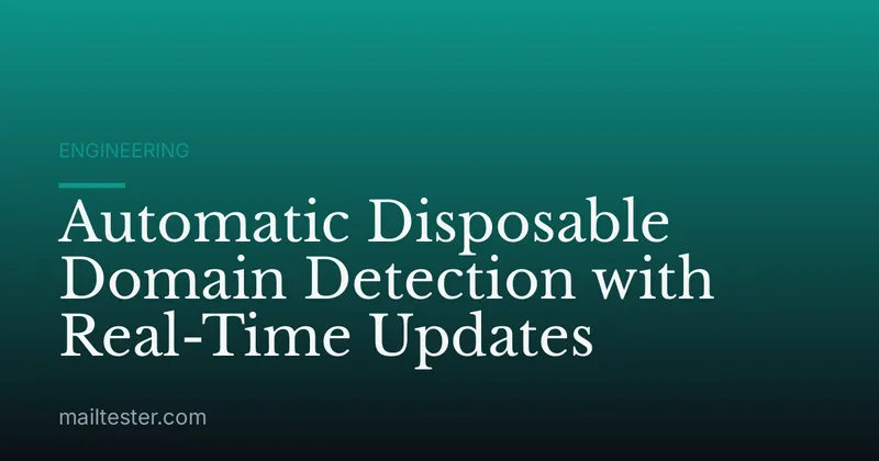 Automatic Disposable Domain Detection with Real-Time Updates