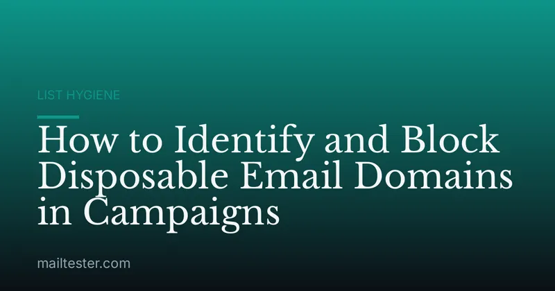 How to Identify and Block Disposable Email Domains in Campaigns
