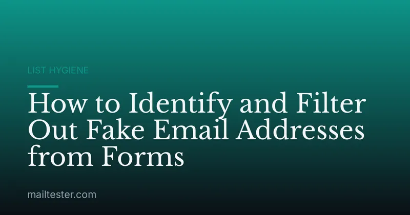 How to Identify and Filter Out Fake Email Addresses from Forms