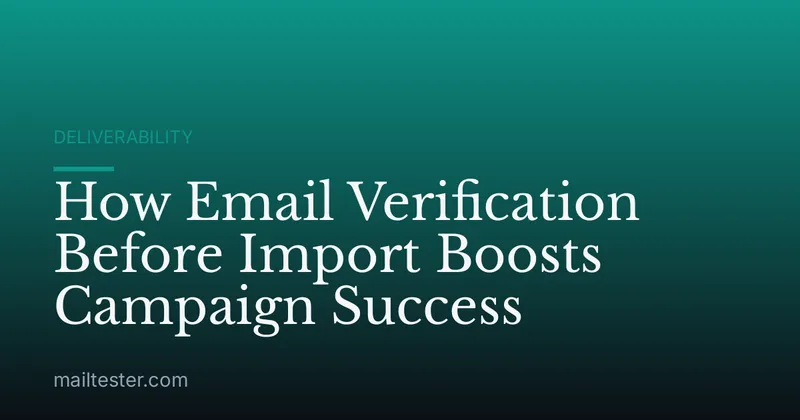 How Email Verification Before Import Boosts Campaign Success