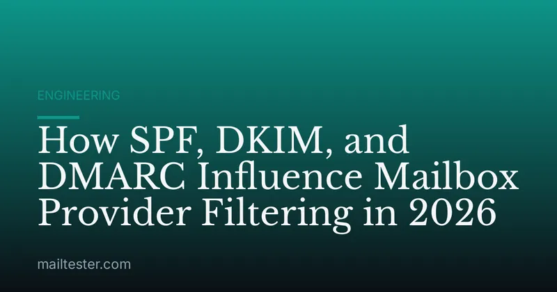 How SPF, DKIM, and DMARC Influence Mailbox Provider Filtering in 2026