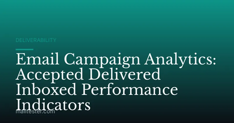 Email Campaign Analytics: Accepted Delivered Inboxed Performance Indicators