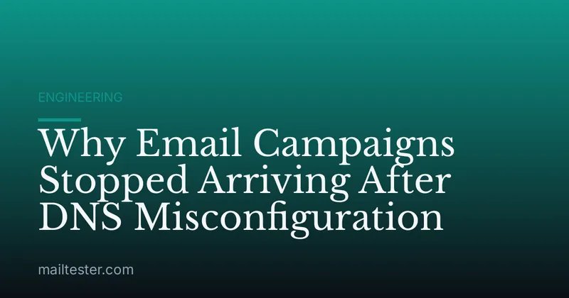 Why Email Campaigns Stopped Arriving After DNS Misconfiguration