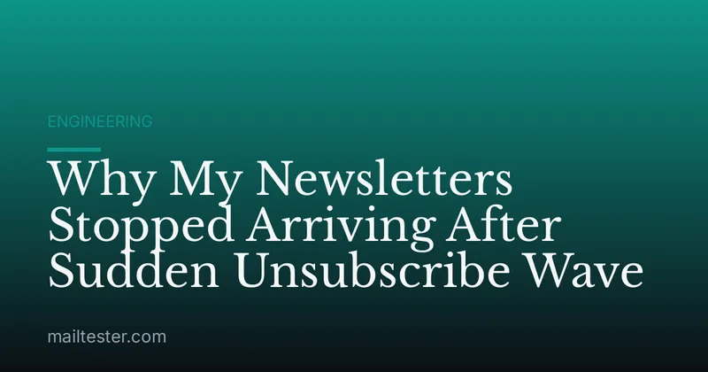 Why My Newsletters Stopped Arriving After Sudden Unsubscribe Wave