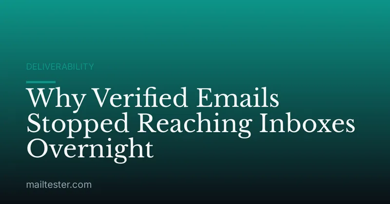 Why Verified Emails Stopped Reaching Inboxes Overnight
