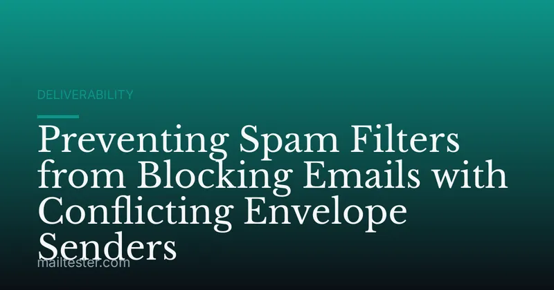 Preventing Spam Filters from Blocking Emails with Conflicting Envelope Senders