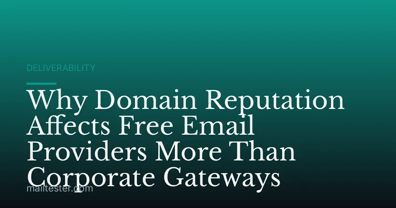 Why Domain Reputation Affects Free Email Providers More Than Corporate Gateways