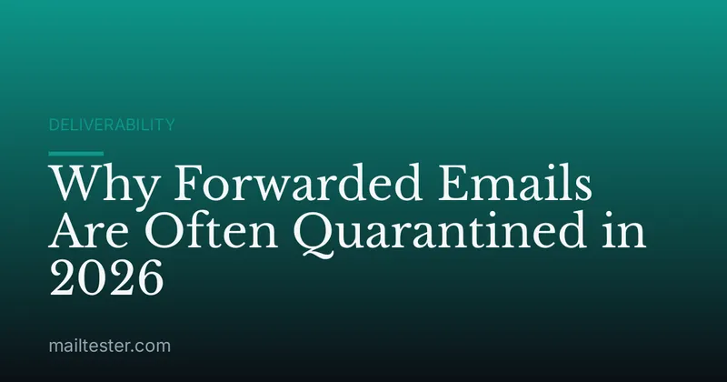 Why Forwarded Emails Are Often Quarantined in 2026