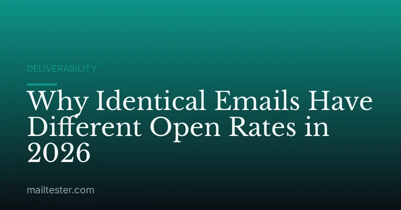 Why Identical Emails Have Different Open Rates in 2026