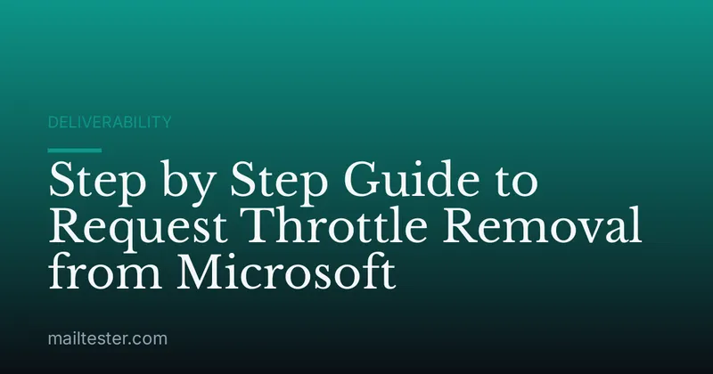 Step by Step Guide to Request Throttle Removal from Microsoft
