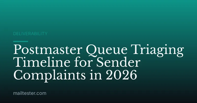 Postmaster Queue Triaging Timeline for Sender Complaints in 2026