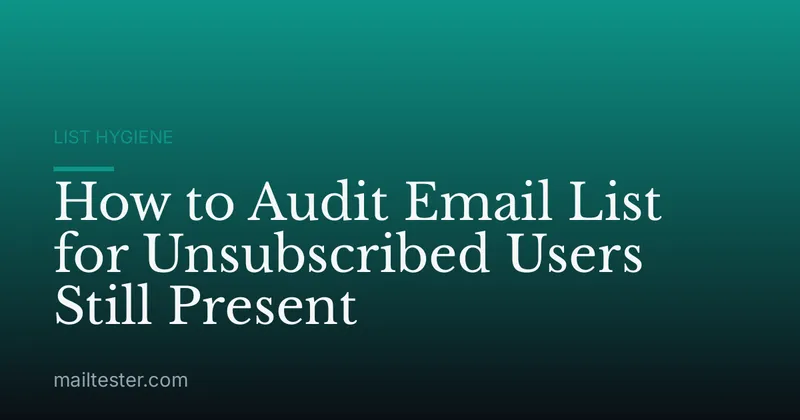 How to Audit Email List for Unsubscribed Users Still Present