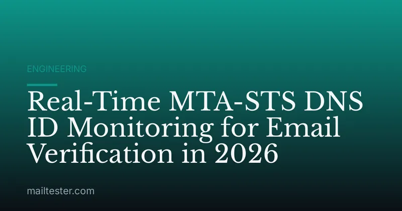 Real-Time MTA-STS DNS ID Monitoring for Email Verification in 2026