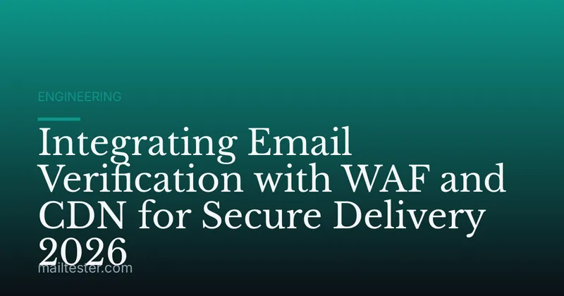 Integrating Email Verification with WAF and CDN for Secure Delivery 2026
