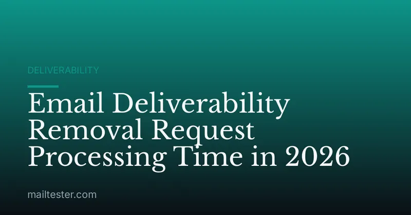 Email Deliverability Removal Request Processing Time in 2026