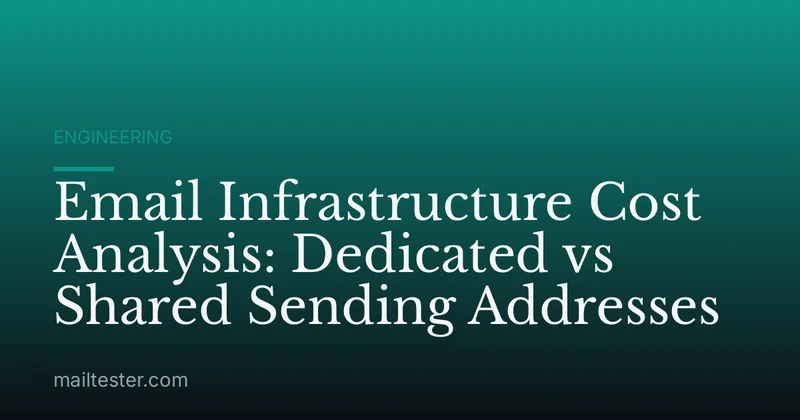 Email Infrastructure Cost Analysis: Dedicated vs Shared Sending Addresses