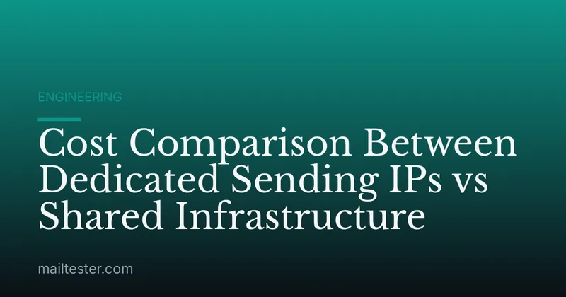 Cost Comparison Between Dedicated Sending IPs vs Shared Infrastructure