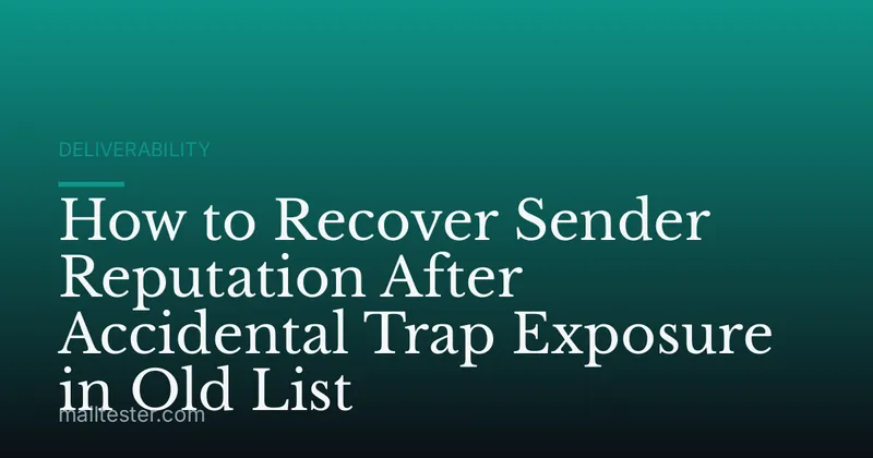 How to Recover Sender Reputation After Accidental Trap Exposure in Old List