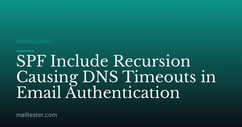 SPF Include Recursion Causing DNS Timeouts in Email Authentication