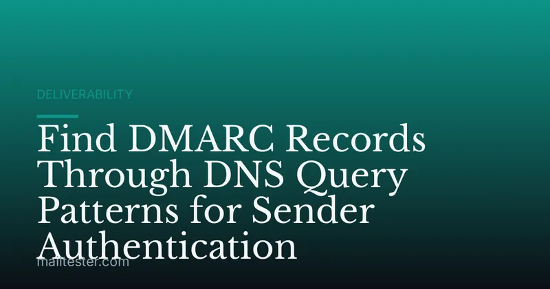 Find DMARC Records Through DNS Query Patterns for Sender Authentication