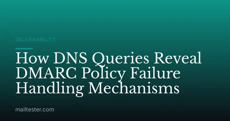 How DNS Queries Reveal DMARC Policy Failure Handling Mechanisms