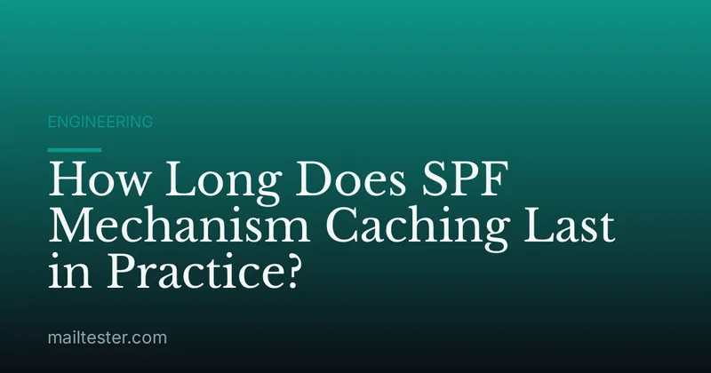 How Long Does SPF Mechanism Caching Last in Practice?