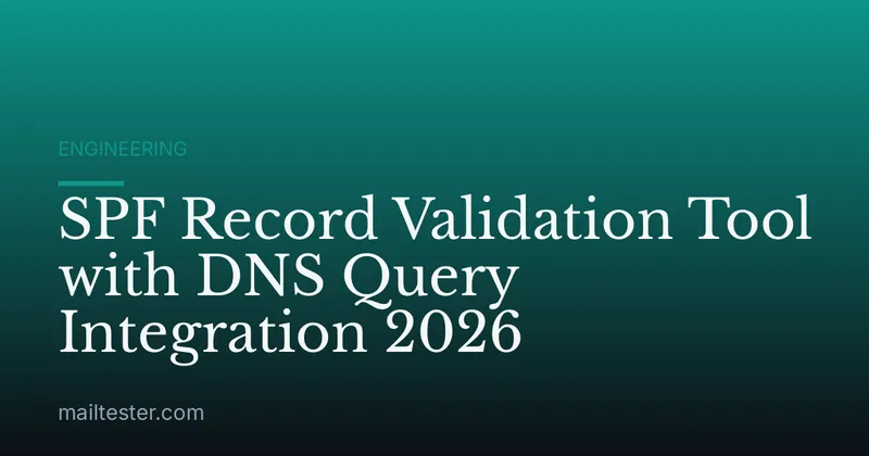 SPF Record Validation Tool with DNS Query Integration 2026