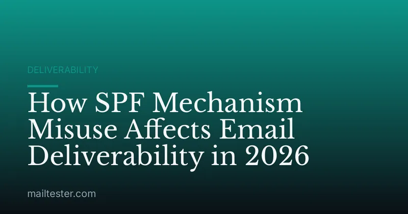 How SPF Mechanism Misuse Affects Email Deliverability in 2026