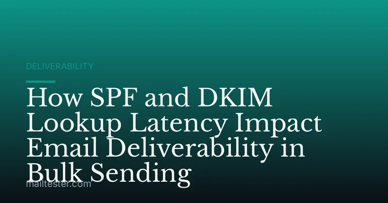 How SPF and DKIM Lookup Latency Impact Email Deliverability in Bulk Sending