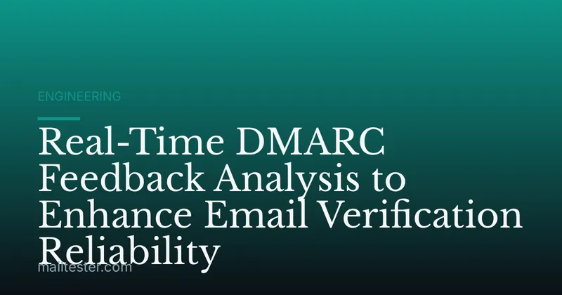 Real-Time DMARC Feedback Analysis to Enhance Email Verification Reliability